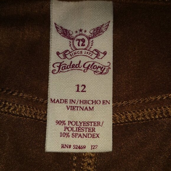 Faded Glory Ladies Zip Fly Brushed Polyester Leggings - Picture 3 of 6
